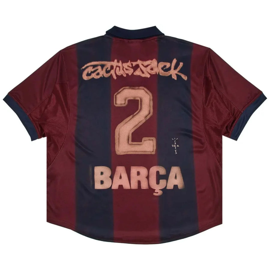 Nike FC Barcelona x Cactus Jack Retro 2000/01 Home Skeleton Jersey Red/Blue