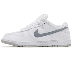 Supreme x Dunk Low SB White Metallic Silver