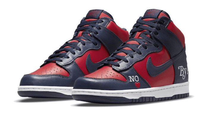 Supreme x Nike SB Dunk High By Any Means Navy