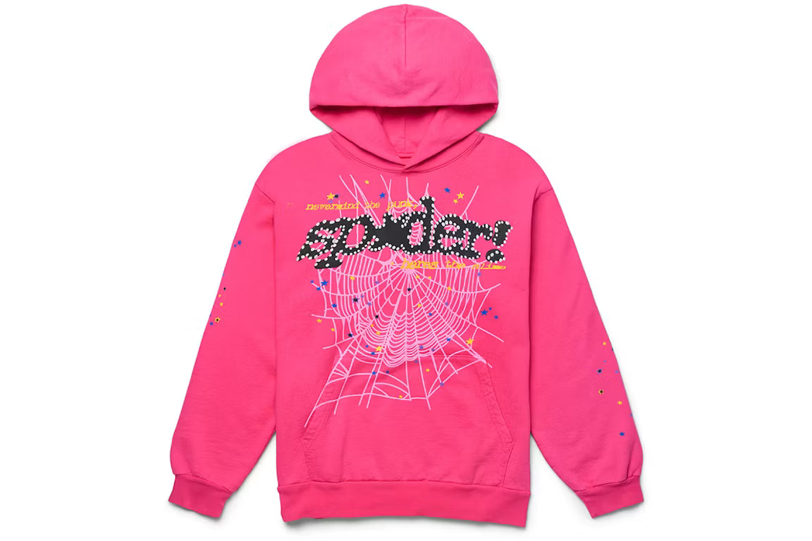 Sp5der P*NK V2 Hoodie Pink
