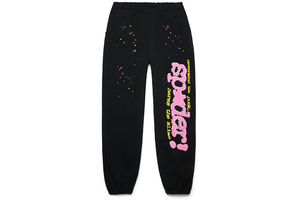 Sp5der P*NK V2 Mikina s kapucí černá