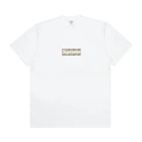 Supreme Burberry Box Logo Tee Bílé