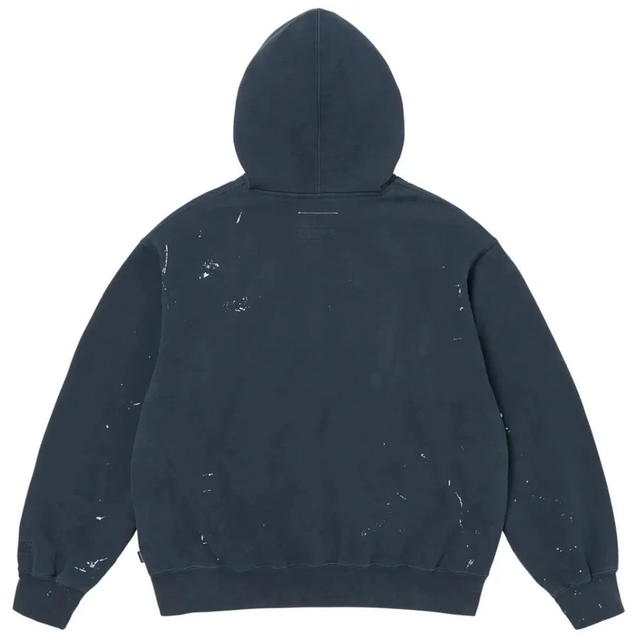 Supreme Maison Margiela Box Logo Zip Up Hoodie Navy