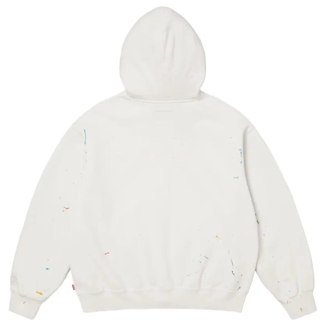 Supreme Maison Margiela Box Logo Zip Up Hoodie White