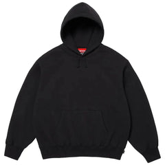 Supreme Satin Applique Hooded Sweatshirt (SS26) Black