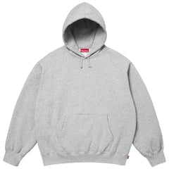 Supreme Satin Applique Hooded Sweatshirt (SS26) Heather Grey