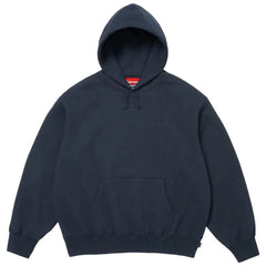 Supreme Satin Applique Hooded Sweatshirt (SS26) Washed Navy