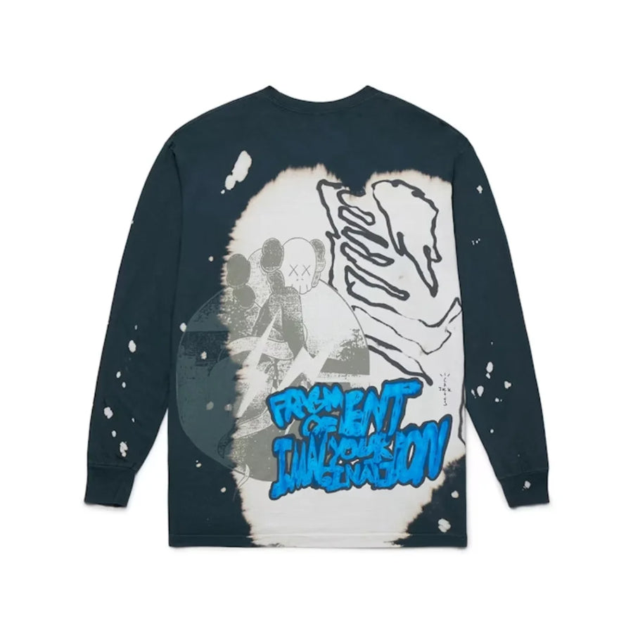 Travis Scott Cactus Jack + Kaws For Fragment L/S Tee Multi Grey