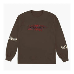 Travis Scott Reverse Jack Long Sleeve T-shirt Brown