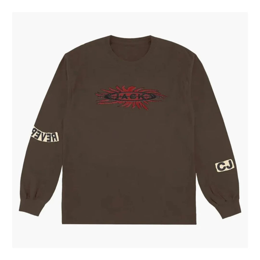 Travis Scott Reverse Jack Long Sleeve Tričko hnědé