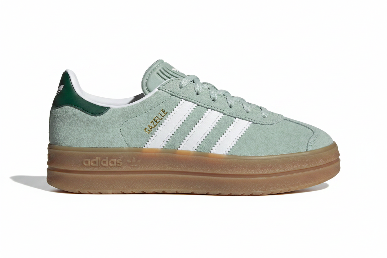 adidas Gazelle Bold Silver Green
