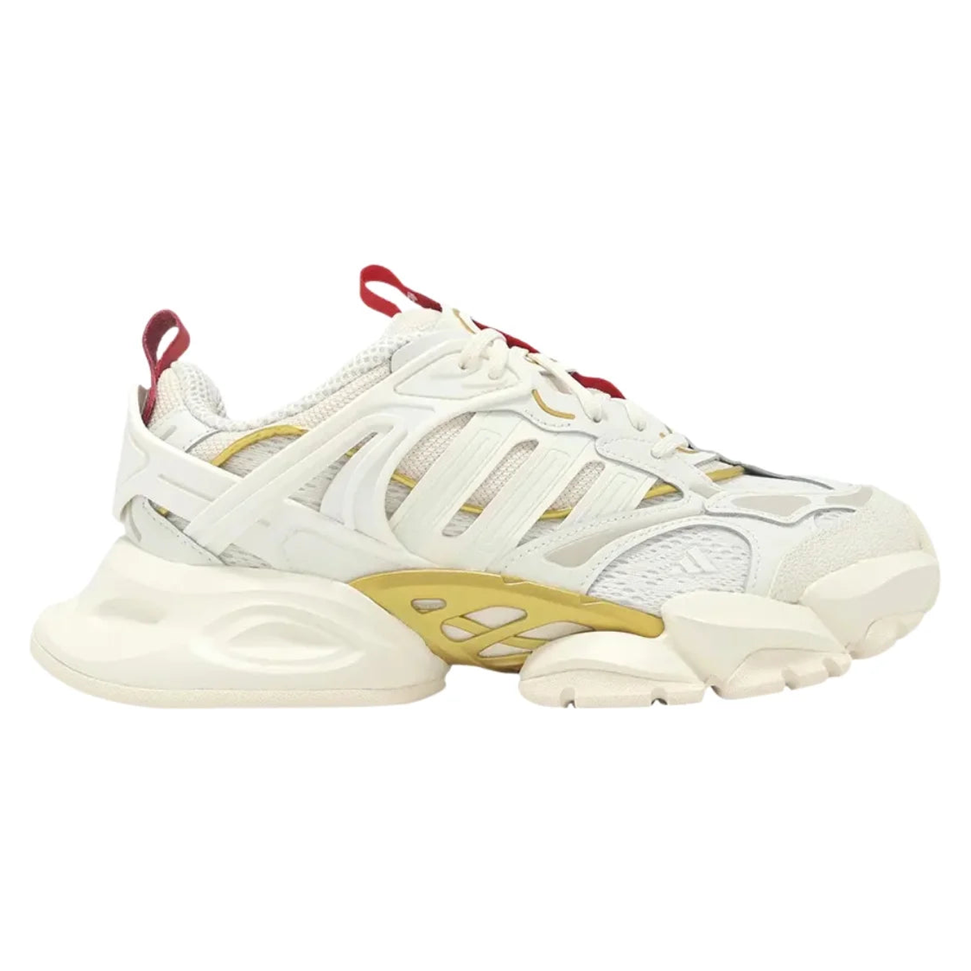 Adidas XLG Runner Deluxe Off White Gold Metallic Red
