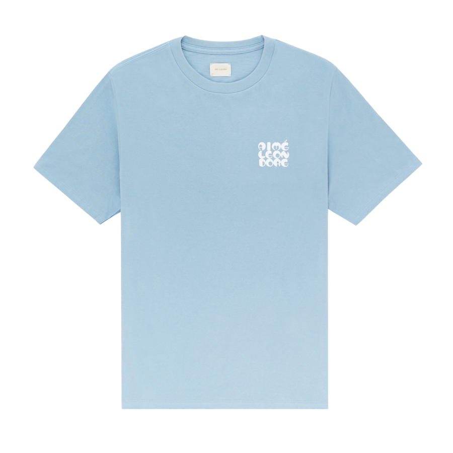 Aimé Leon Dore Stacked Logo Tee Soft Chambray