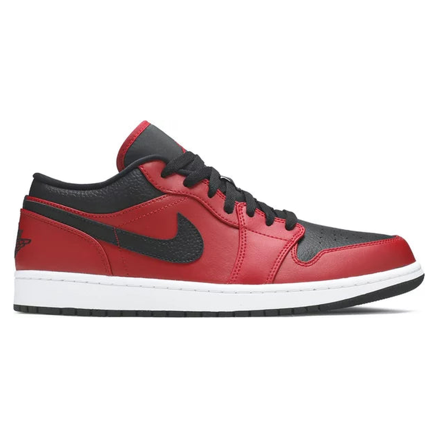 Air Jordan 1 Low Reverse Bred Pebbled Swoosh