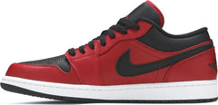 Air Jordan 1 Low Reverse Bred Pebbled Swoosh