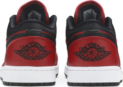 Air Jordan 1 Low Reverse Bred Pebbled Swoosh