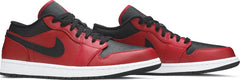 Air Jordan 1 Low Reverse Bred Pebbled Swoosh