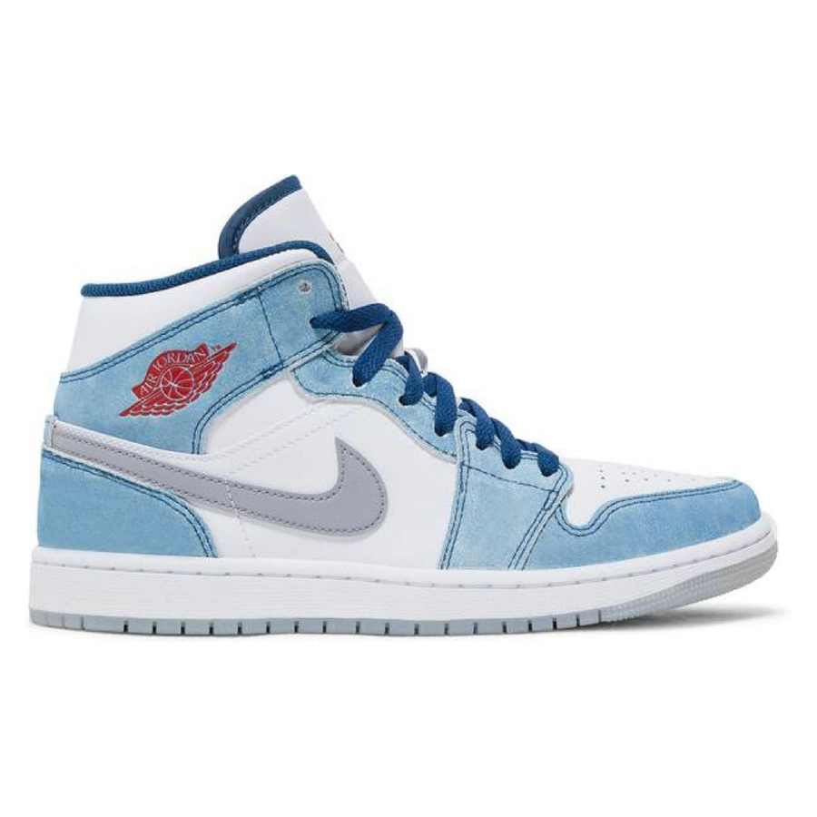 Air Jordan 1 Mid French Blue Fire Red