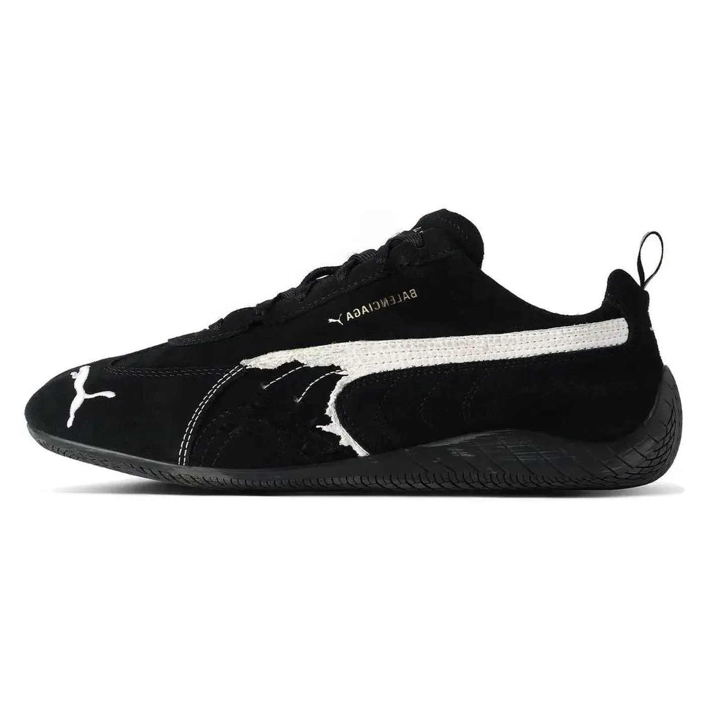 Balenciaga x Puma Speedcat Suede Distressed Black White
