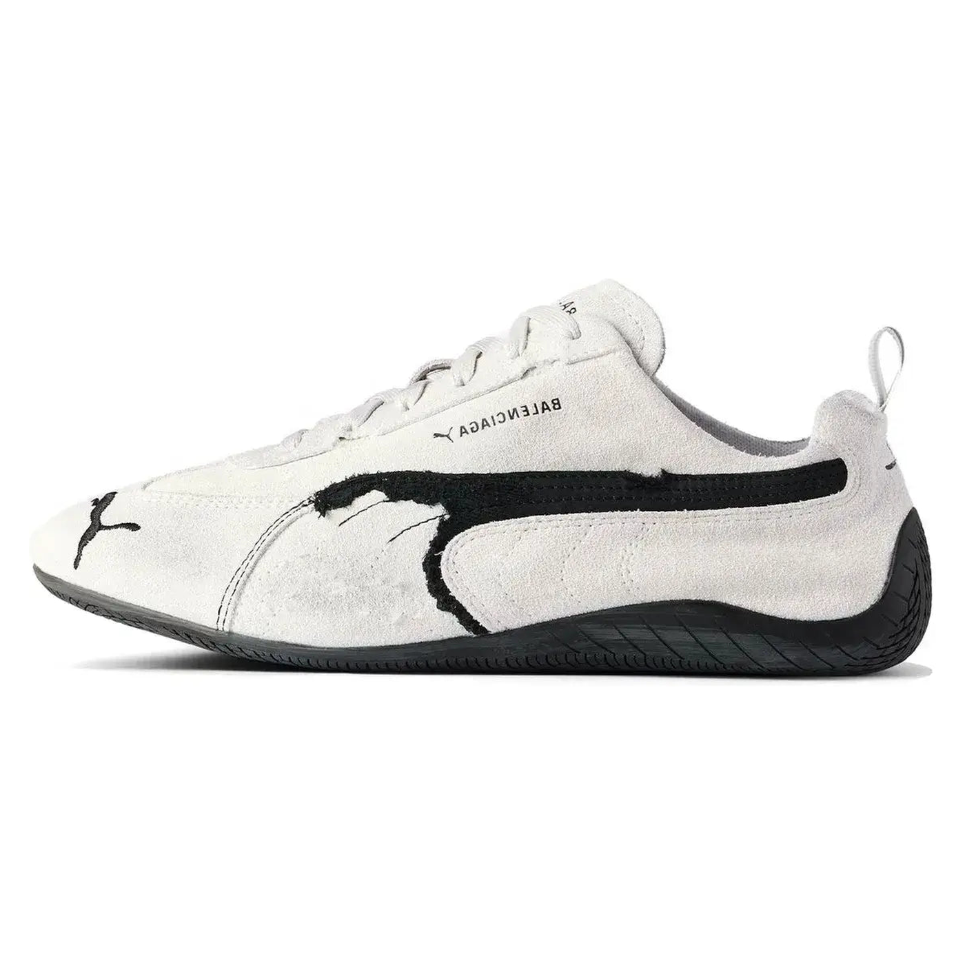 Balenciaga x Puma Speedcat Suede Distressed White Black