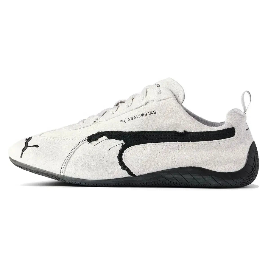 Balenciaga x Puma Speedcat Suede Distressed White Black