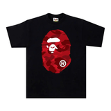 Bape Color Camo Big Ape Head Tee Black/Red