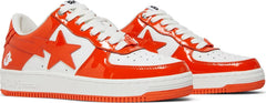 A Bathing Ape Bape Sta Patent Leather Orange White