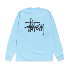 Basic Stussy LS Tee Sky Blue