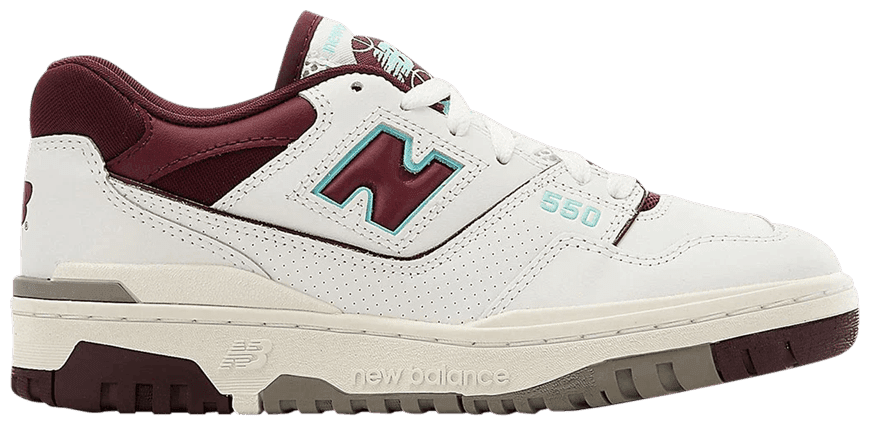 New Balance 550 Burgundy Cyan