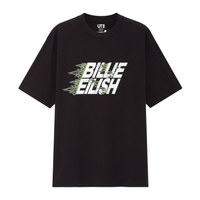 Billie Eilish × Takashi Murakami × Uniqlo Black Logo