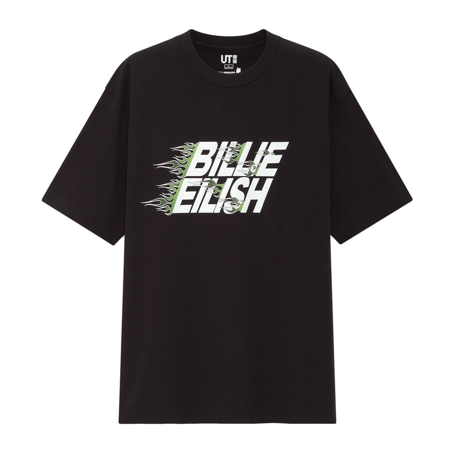 Billie Eilish × Takashi Murakami × Uniqlo Black Logo