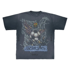 Cactus Jack by Travis Scott x FC Barcelona Washed Spray Logo Tee Black