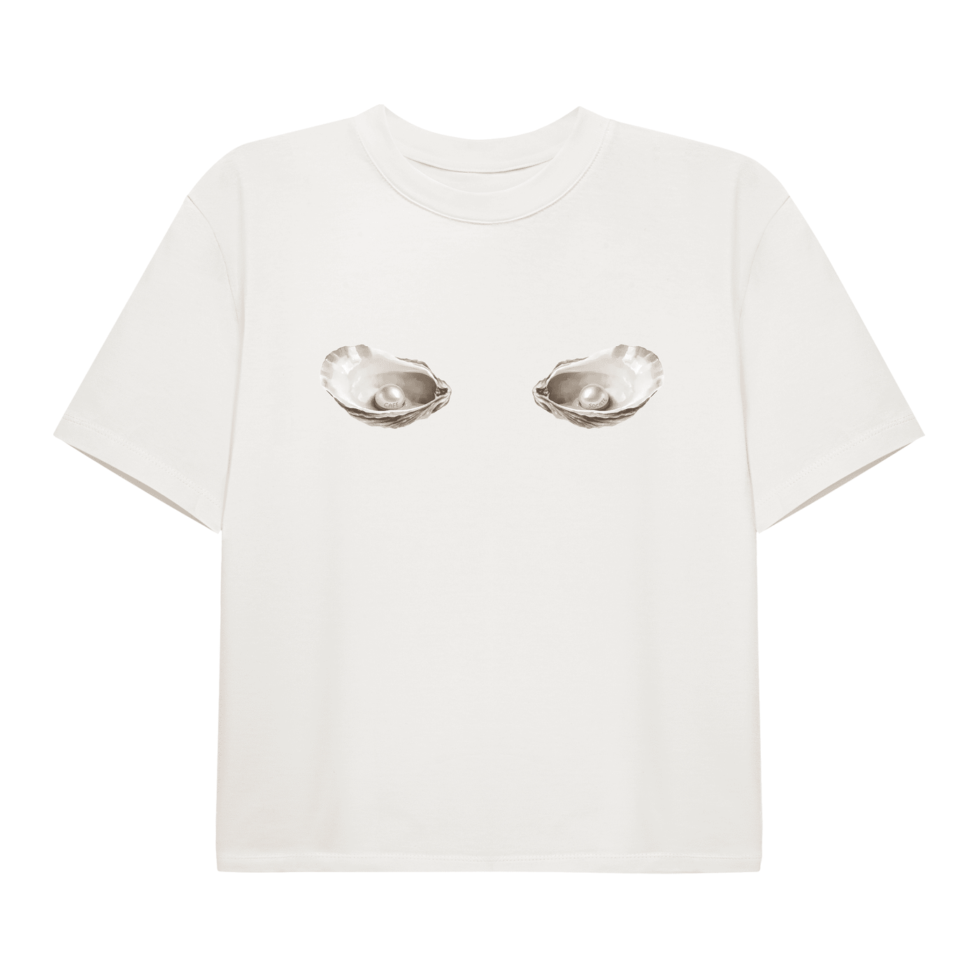 Cafe Societe Cropped T-shirt Oyster