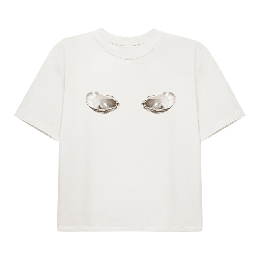 Cafe Societe Cropped T-shirt Oyster