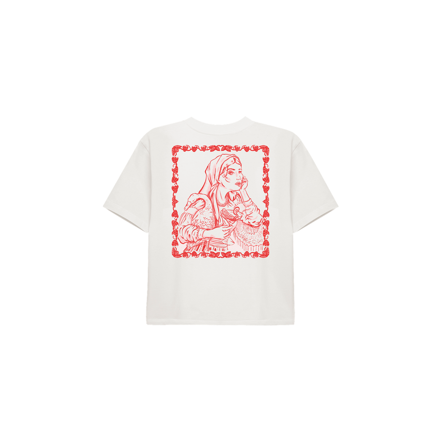 Cafe Societe Cropped T-shirt Slavic Girl
