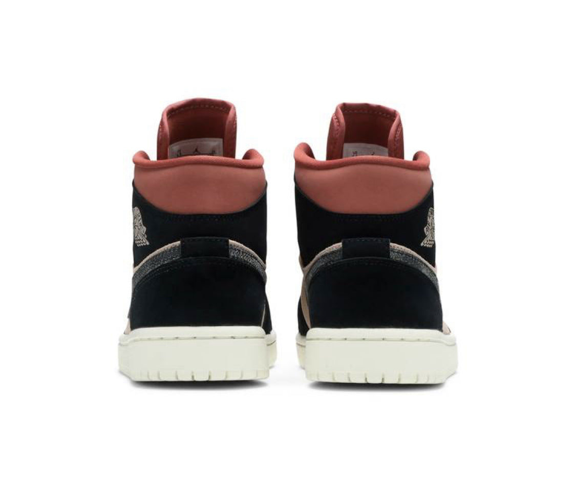 Air Jordan 1 Mid Burgundy Dusty Pink dámské