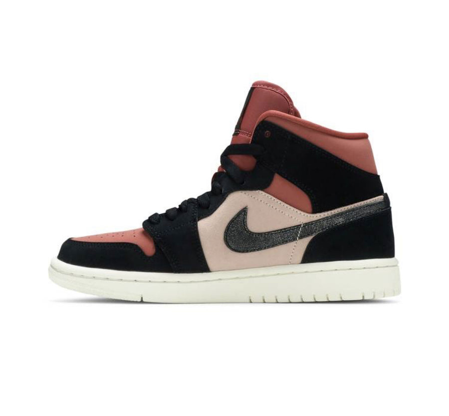 Air Jordan 1 Mid Burgundy Dusty Pink Women's