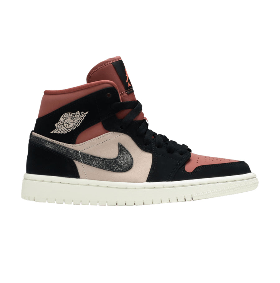 Air Jordan 1 Mid Burgundy Dusty Pink Women's
