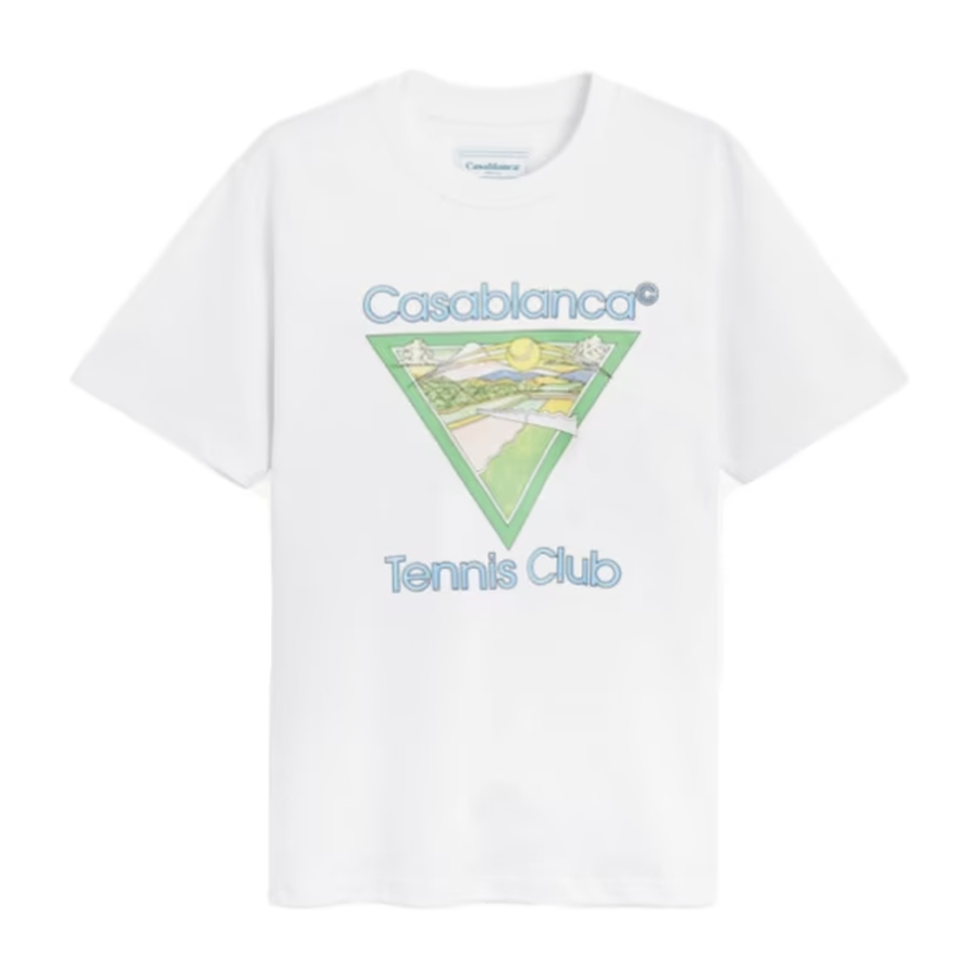 Casablanca Tennis Club Icon Screen White Tee