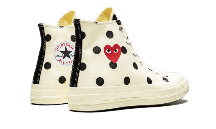 Comme des Garçons x Converse Chuck Taylor All-Star 70s Hi CDG PLAY Polka Dot White