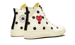 Comme des Garçons x Converse Chuck Taylor All-Star 70s Hi CDG PLAY Polka Dot White