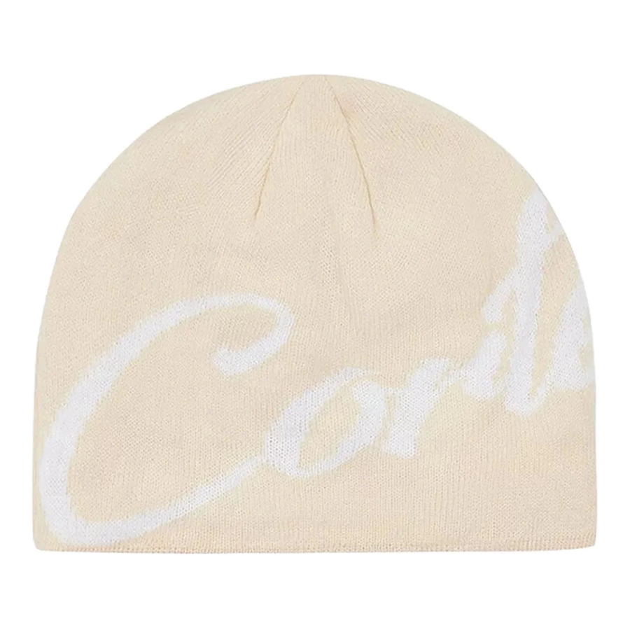 Corteiz Beanie Cream/White