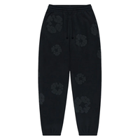 Denim Tears Cotton Wreath Sweatpants Black Monochrome