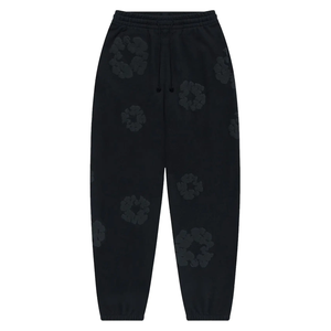 Denim Tears Cotton Wreath Sweatpants Black Monochrome