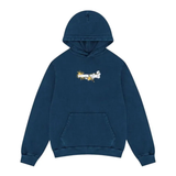 Denim Tears Floral Embroidered Logo Hoodie Navy