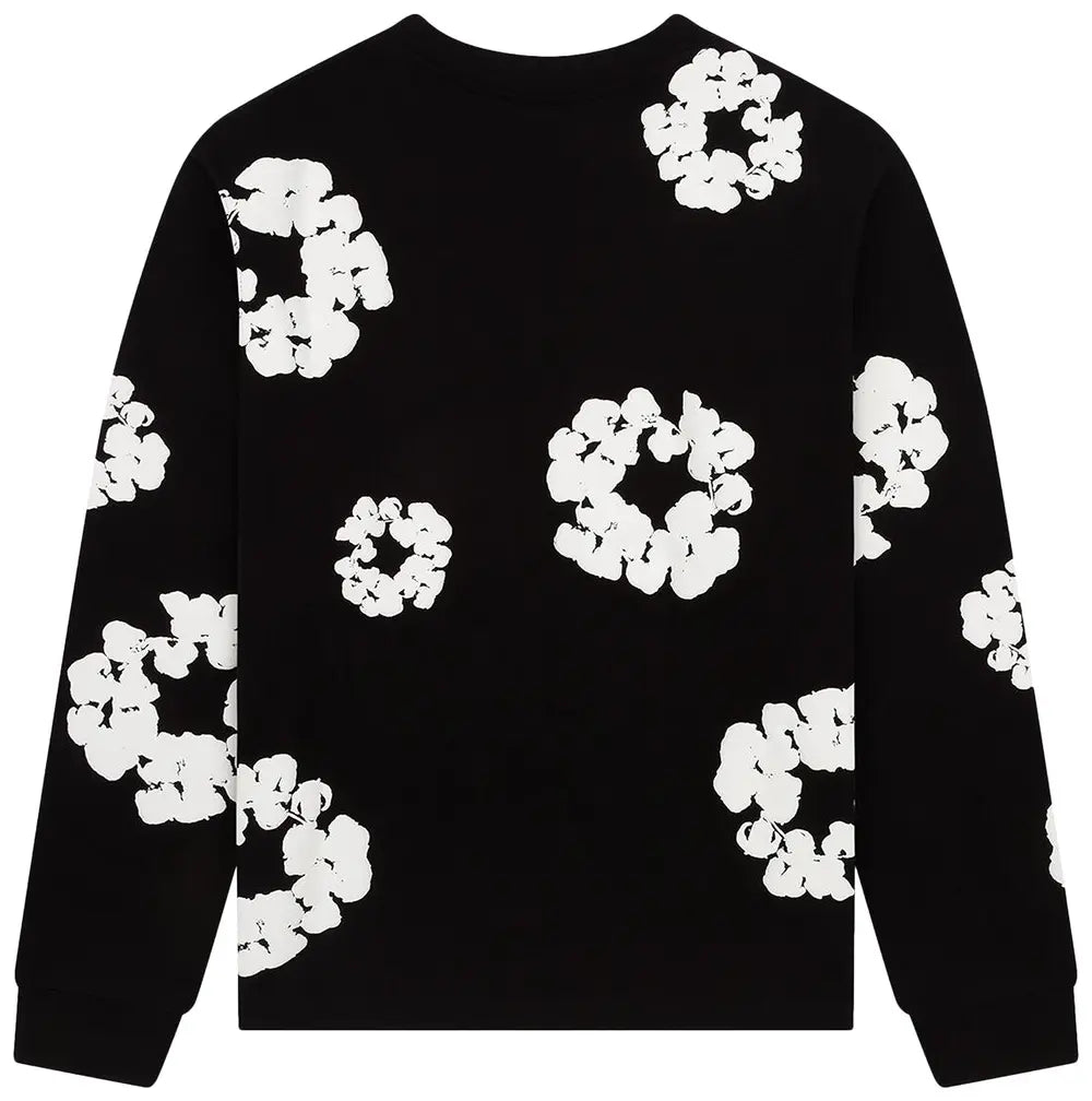 Denim Tears Long-Sleeve Wreath Tee Black