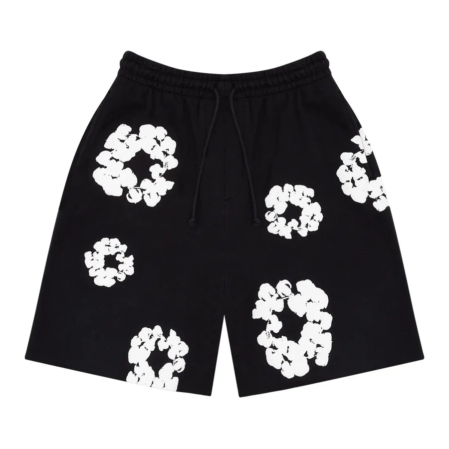 Denim Tears The Cotton Wreath Shorts Black