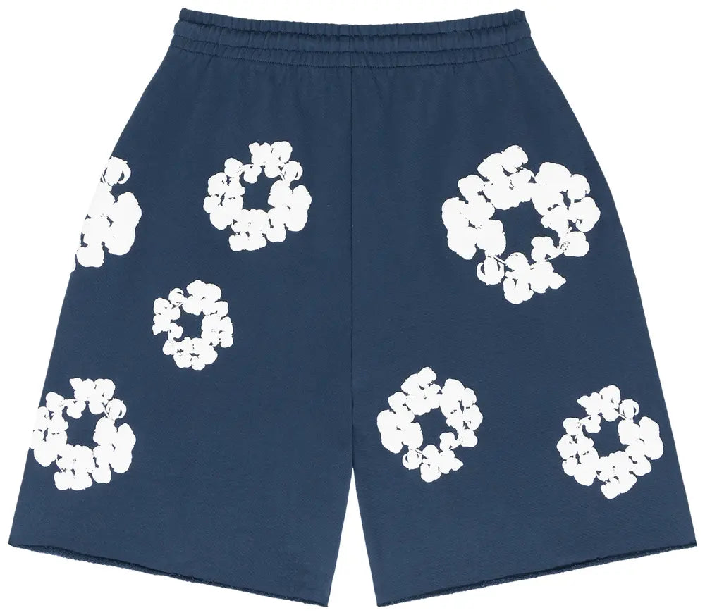 Denim Tears The Cotton Wreath Shorts Navy