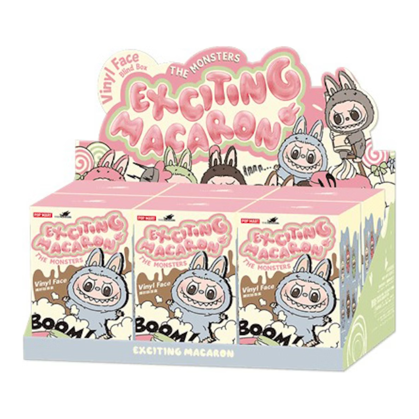 Display Labubu The Monsters Tasty Macarons Vinyl Face (6 Blind Boxes)