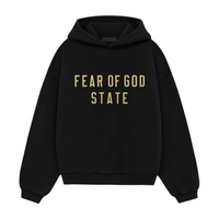 Essentials Black Gold Fleece Hoodie